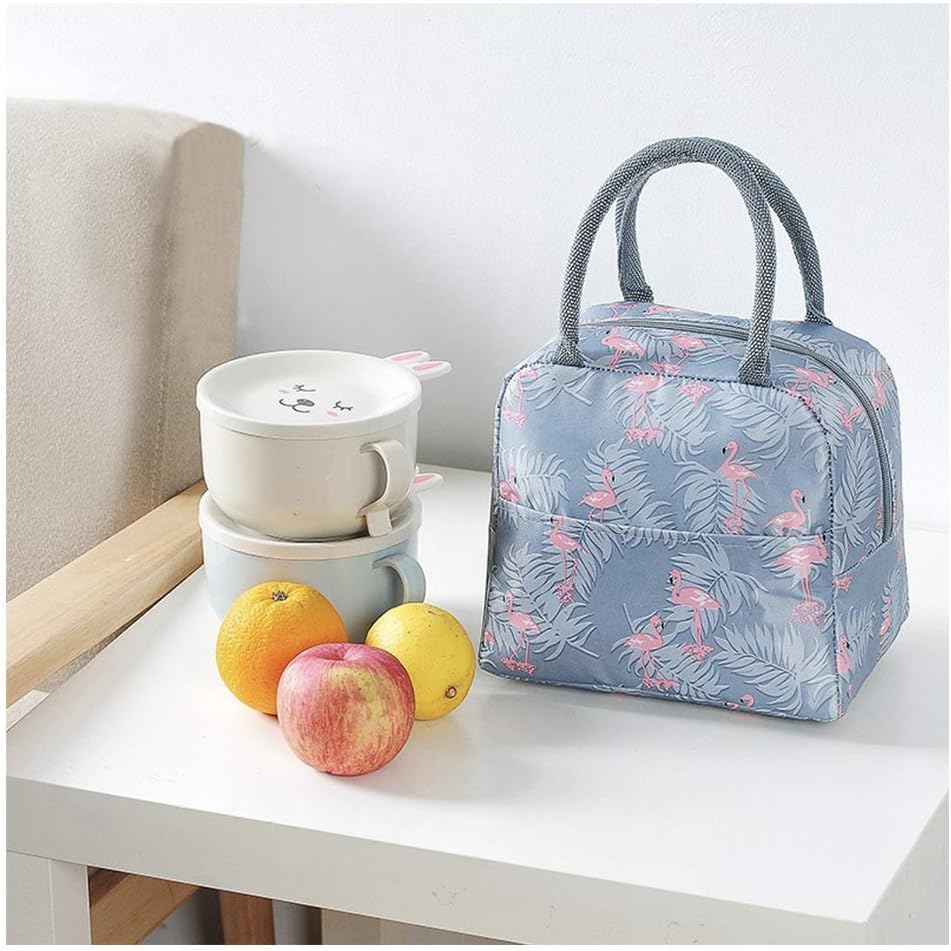 Insulated Lunch Bag Tote Bag for Women Flamingo