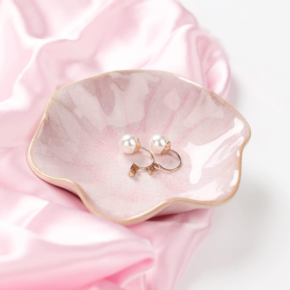 Ceramic jewelry dish,gifts for women Pink