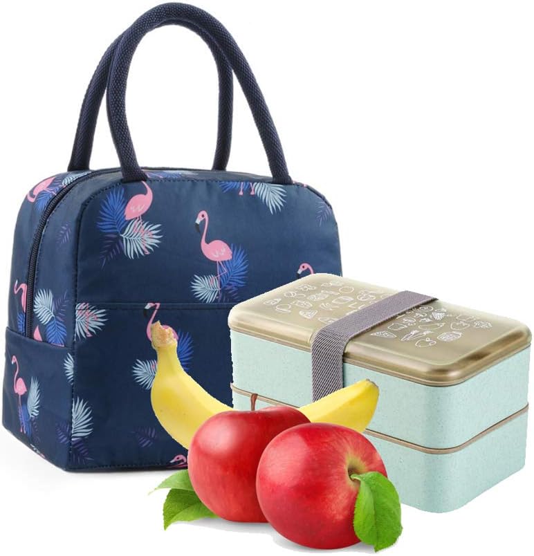 Insulated,Lunch,Bag,Tote,Bag,for,Women Dark Blue